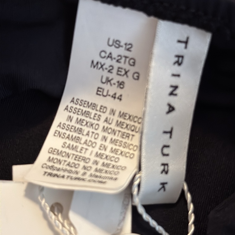 Classic Trina Turk Monaco Shirred Hipster Black Women's Swim Bottom - Picture 8 of 9